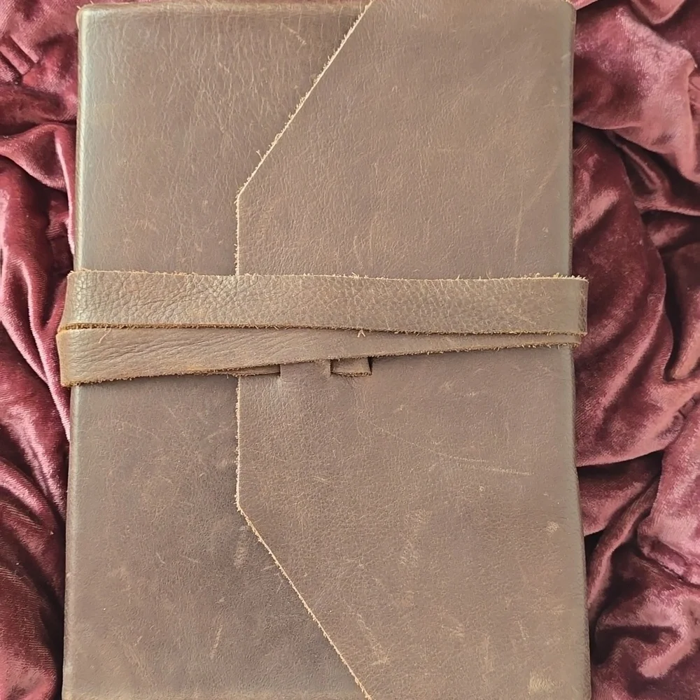 ❤️BUY 2 GET 1 FREE Wrap Soft Brown Italian Leather Journal Lace Up Tie, Lined
